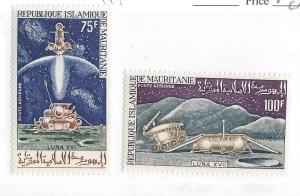 Mauritania,C124-25, Space - USSR Luna 17 Singles,**MNH**