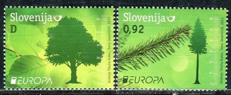 894 - SLOVENIA 2011 - Europa Cept - Forests - MNH Set