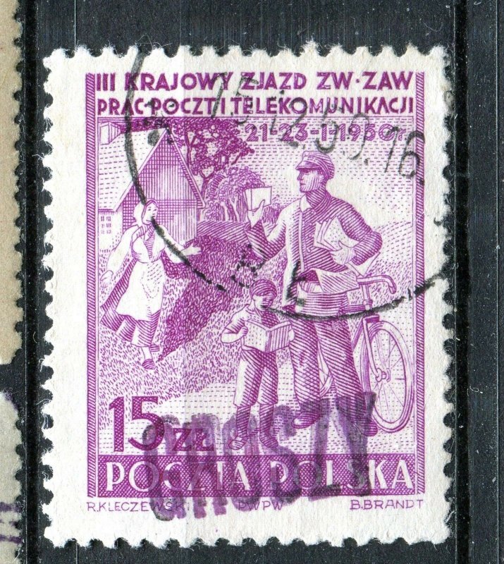 POLAND 1950 GROSZY OVPT ON SCOTT 467 MICHEL 647 VFU