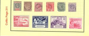 MAURITIUS COMO 211 used just 20¢ for the ENTIRE lot.  CV TOTALLY IGNORED
