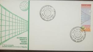 L) 1990 BRAZIL, XII WORLD CHAMPIONSHIP OF MALE VOLLEYBALL, BALL, SPORT, FDC, XF 