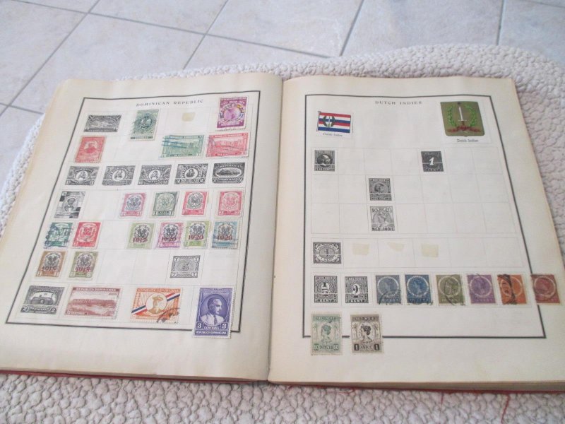 VEGAS - Battered 1928 Scott Album - OLD Stamps Incl China  >160 Photos! FE604