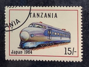 Tanzania 1991 Scott 801 CTO - 15sh,  Locomotive Japan Shinkansen, 1964