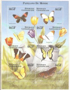 1999   CENTRAL AFRICA  -  BUTTERFLIES  -  UNMOUNTED MINT