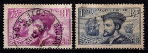 France 1934 4th Centenary of Cartier Discovery of Canada, Set [Used]