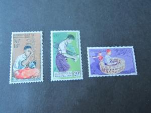 Laos 1957 Sc C24-26 set MNH 