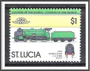 St Lucia #622a Trains MNH