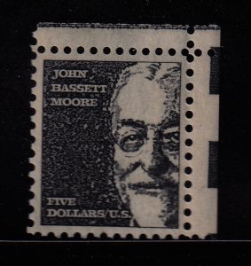 1973 John Bassett Moore Sc 1295 $5 black, untagged MNH single stamp (K