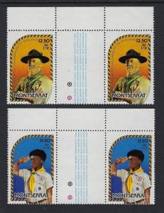 1982 Montserrat gutter pairs Boy Scout 75th anniversary