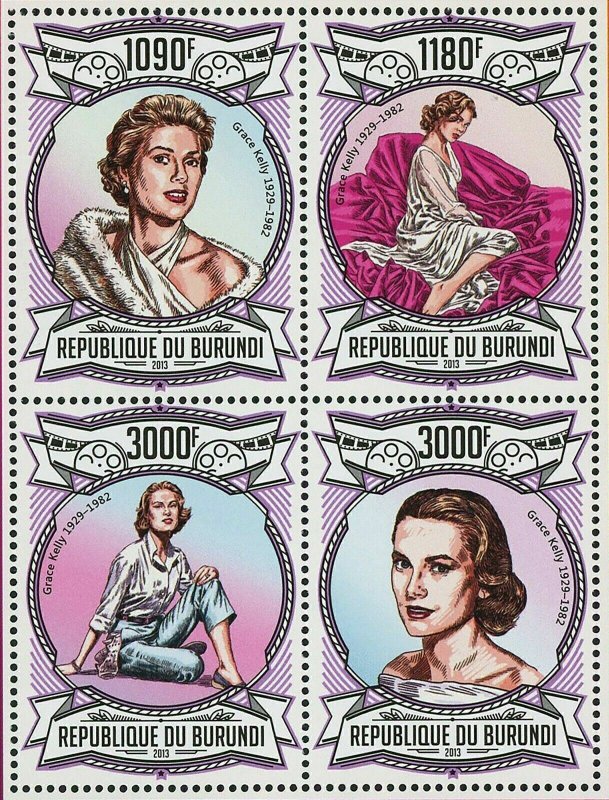Grace Kelly Stamp American Actress Famous Woman S/S MNH #3063-3066