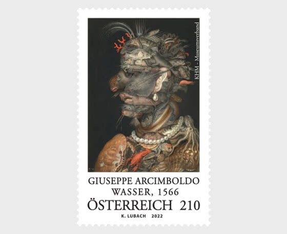 Stamps of Austria  ( Pre order) 2022 - Giuseppe Arcimboldo – Water, 1566