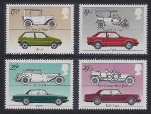 Great Britain British Motor Industry Cars 4v 1982 MNH SC#1002-1005 SG#1198-1201