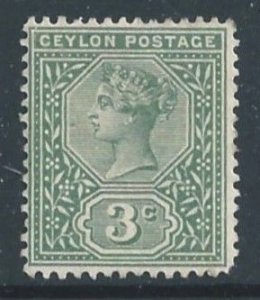 Ceylon #133 MH 3c Queen Victoria