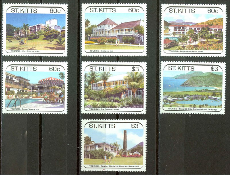 St. Kitts Sc# 223-229 MH 1988 Tourism