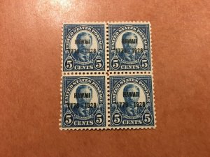 Mint NEVER Hinged United States Block Scott # 648, good center, VF, d