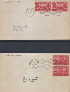 USA 1936 ARMY-NAVY FDC CACHET Scott 786 & 791