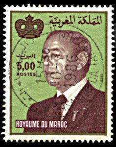 Morocco 524, used, King Hassan II