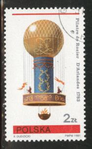 Poland Scott 2433 Used CTO favor canceled Balloon stamp 1980