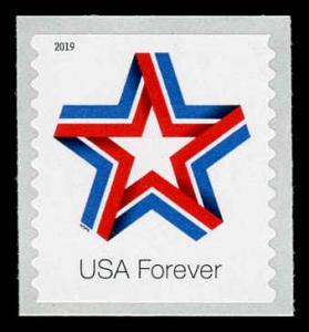 USA 5362 Mint (NH) Star Ribbon Coil Stamp