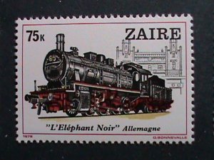 ​ZAIRE-1980 SC# 935-42-WORLD FAMOUS TRAINS -MNH  SET VERY FINE