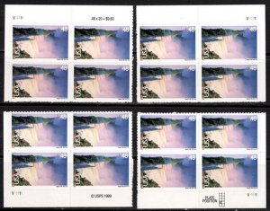 US Stamp #C133 MNH - Niagara Falls Air Mail Matched Set of Plate Blocks of 4