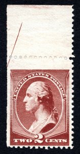 US 1883 2¢ Wasington Stamp #210 MH CV $45