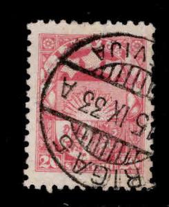 Latvia Scott 147 Used coat of arms stamp