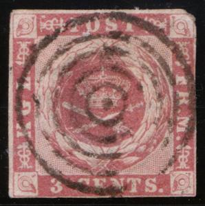 Danish West Indies Scott 2 (1866) Used H F, CV $75.00 B