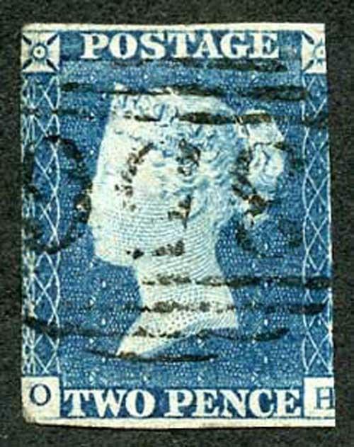 1840 2d Blue (OH) with 1844 Cancel Cat 2500 Pounds