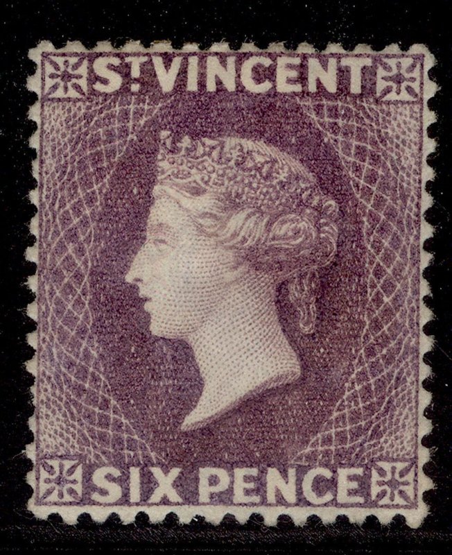 ST. VINCENT QV SG52, 6d violet, UNUSED. Cat £180.