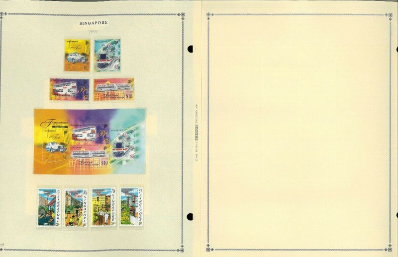 Singapore 1948-2007 MNH, LH in Mounts & Used Hinged on Scott Int. Pages