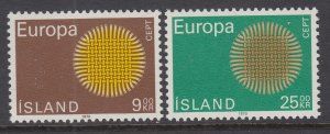 Iceland 420-421 Europa MNH VF