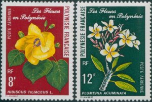 French Polynesia 1977 Sc#C150-C151,SG258-259 Polynesian Flowers set MNG