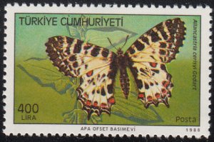 Turkey 1988 MNH Sc #2423 400 l Allancastria cerisyi godart Butterflies