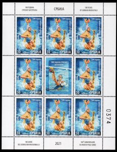 1672 - SERBIA 2021 - Centenary of Serbian Water Polo - Mini Sheet