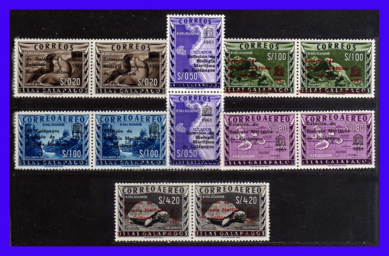 1957 - 1961 - Ecuador - Scott n 684 - 686 - C 389 - C 391 - MNH - EC- 216