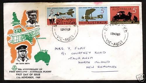 AUSTRALIA 1969 FDC FIRST FLIGHT 