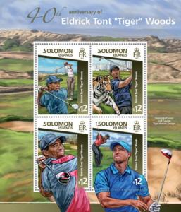 SOLOMON ISLANDS 2015 SHEET TIGER WOODS GOLF SPORTS slm15120a