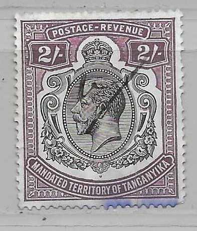 Tanganyika 40 2sh KGV single Revenue Cancel