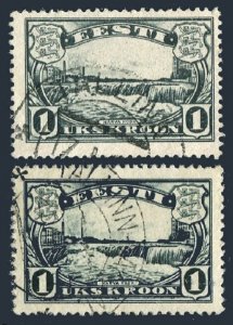 Estonia 112, used.Michel 98. Narva Falls, 1933.