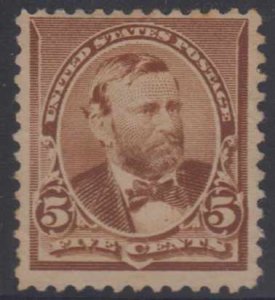 USA 1890-93 GRANT Sc 223 YELLOW BROWN UNUSED SCV$60.00 