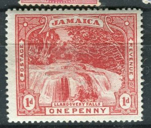 JAMAICA; 1900 early Pictorial Falls issue Mint hinged 1d. value