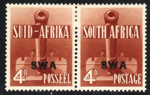 1941 - 1943 SW Africa Military: Artillary 4 pence Sc# 140 MLMH CV: $10.00