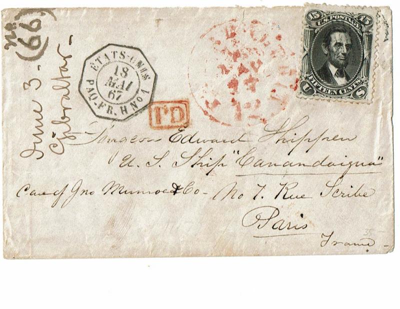 Scott #77 on cover - F/VF. SCV - $200.00