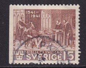 Sweden #316  used 1941 reformers & Vasa  perf. 12 1/2  Imperf. left   15o