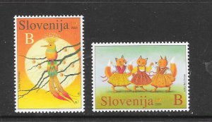 BIRDS - SLOVENIA #519-20 MNH