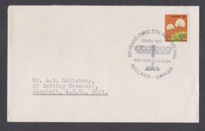 AUSTRALIA - 1977 COVER WITH 60th ANNIV. OF 1st SOUTH AUSTRALIA AIR MAIL  CANCL.