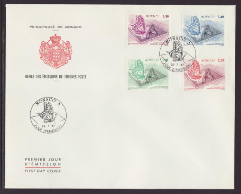 Monaco 1586-1589 Butterflies 1987 U/A FDC