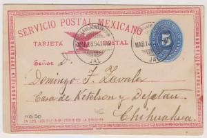 MEXICO 1894 PS CARD H&G 50 VILLA DE ENCARNACION/JAL Cds TO CHIHUAHUA F,VF 
