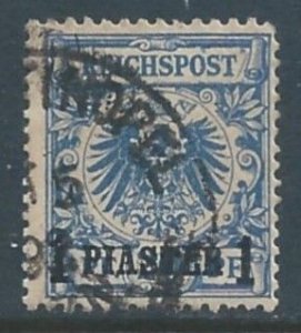 Germany Offices in Turkey #10 Used 20pf Imperial Eagle Issue Surcharged